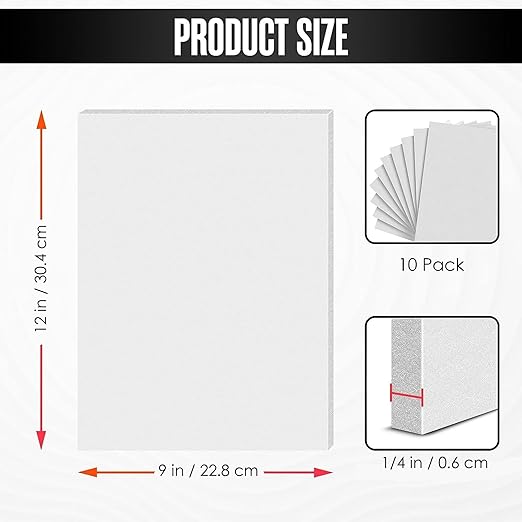 Foam Sheets for CraFts, Thin EVA CraFt Sheets, 10 Pack, 9 x 12 Inch |