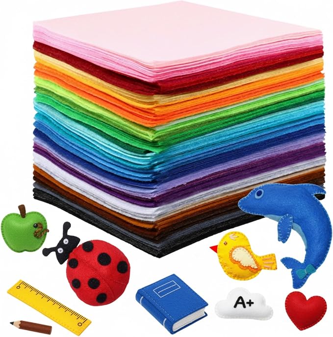 Moukeren 180 Pcs 12 x 12 Inch Felt Sheets Bulk