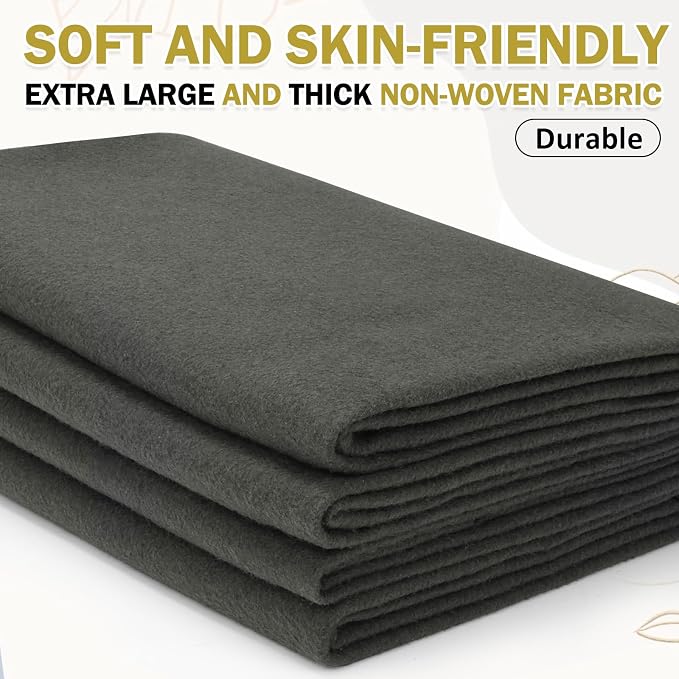 XSEINO Dark Gray Large Felt Fabric 36" X 36 ", 1.4 mm Thick Soft Felt Fabric