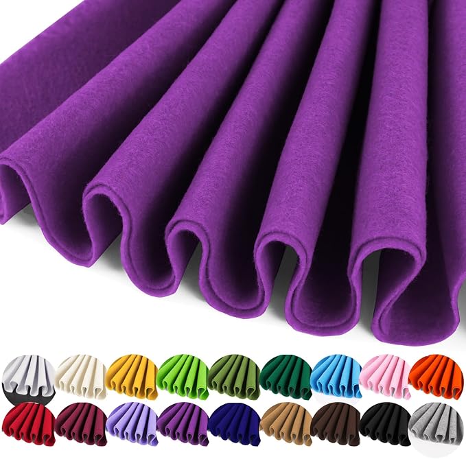 IONTACH 36" X 36" Purple Soft Felt Fabric 1.6mm Thick | Felt Sheets