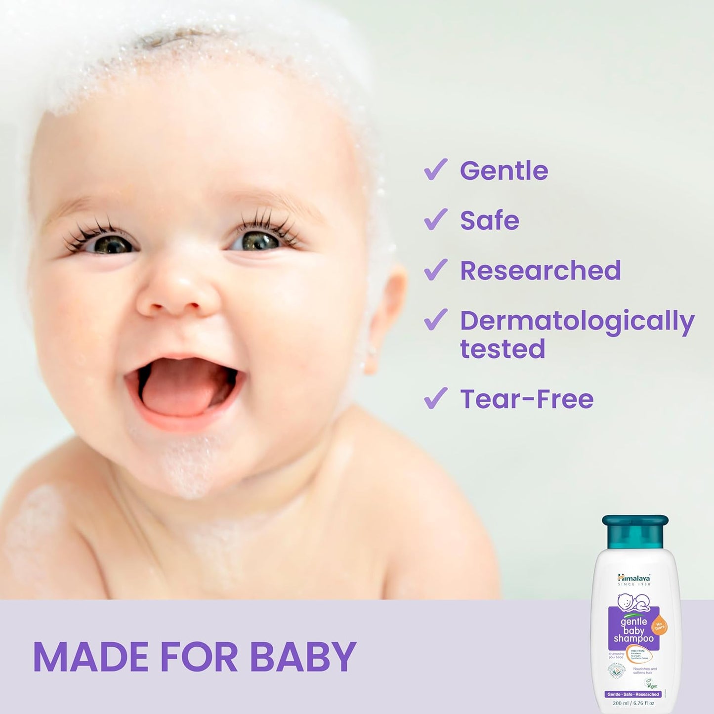 Himalaya Gentle Baby Shampoo for Baby-Soft Hair & Scalp Soothing Moisture, 6.76 oz…