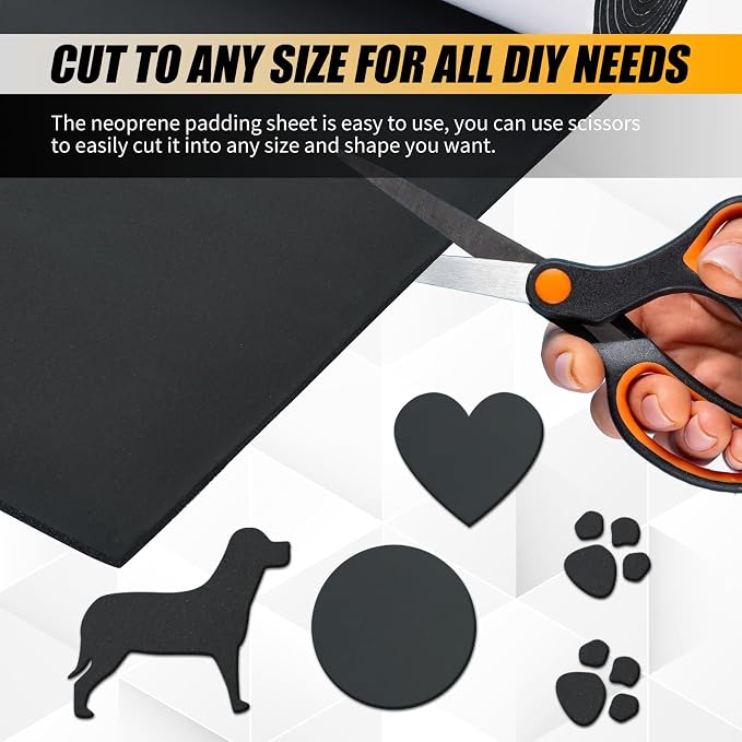1/8" T x 12''W x 59''L Neoprene Foam Rubber Sheet