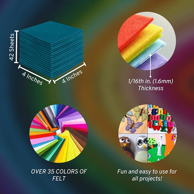 FabricLA Acrylic Felt Sheets for Crafts