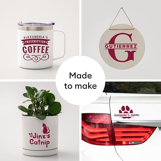 Cricut Premium Permanent Vinyl Roll, Dark Red