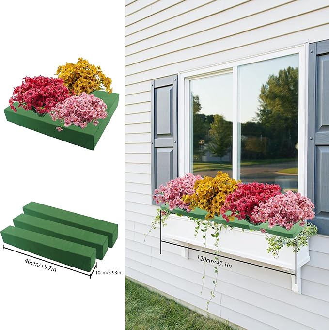 Dry & Wet Floral Foam Bricks, 15.7 x 11.8’’ Large Green Styrofoam Foam Blocks