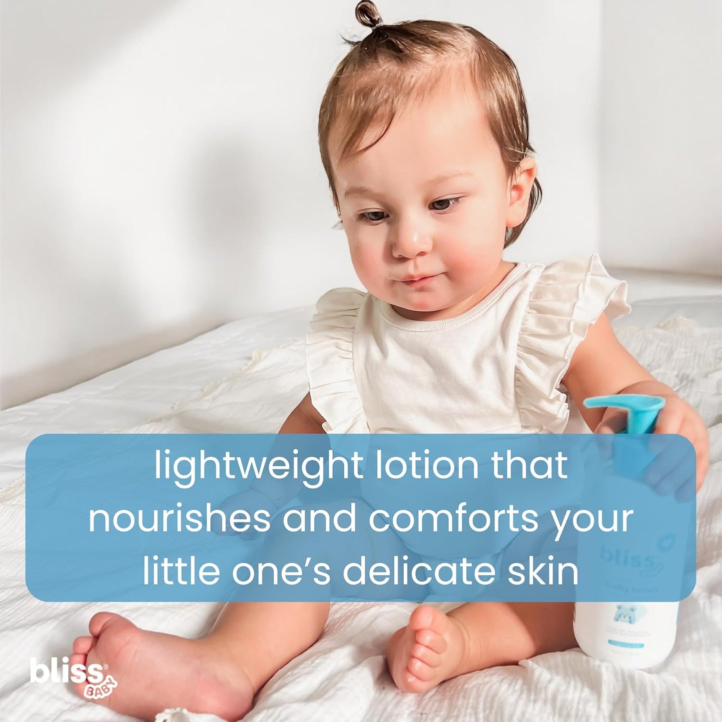 Bliss Baby Lotion, Premium & Unscented, For Dry & Sensitive Skin, Hydrating Daily Cream - For Babies, Toddlers, Kids & Adults, Vegan, Hypoallergenic, Dermatologist Tested, Clean & Gentle, 8 fl oz.