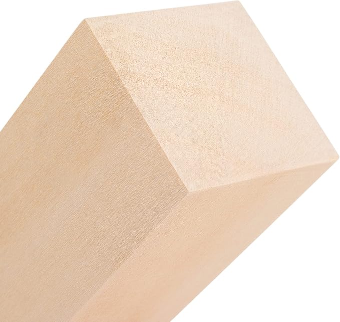 JOIKIT 15 Pack 5 x 2 x 2 Inches Basswood Carving Blocks, Unfinished Soft Wood
