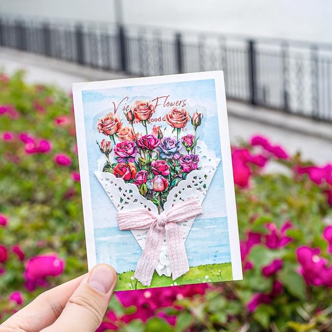 AurriiLeaf Viewing Flowers PET Sticker Set, Journaling, DIY Projects, and Art
