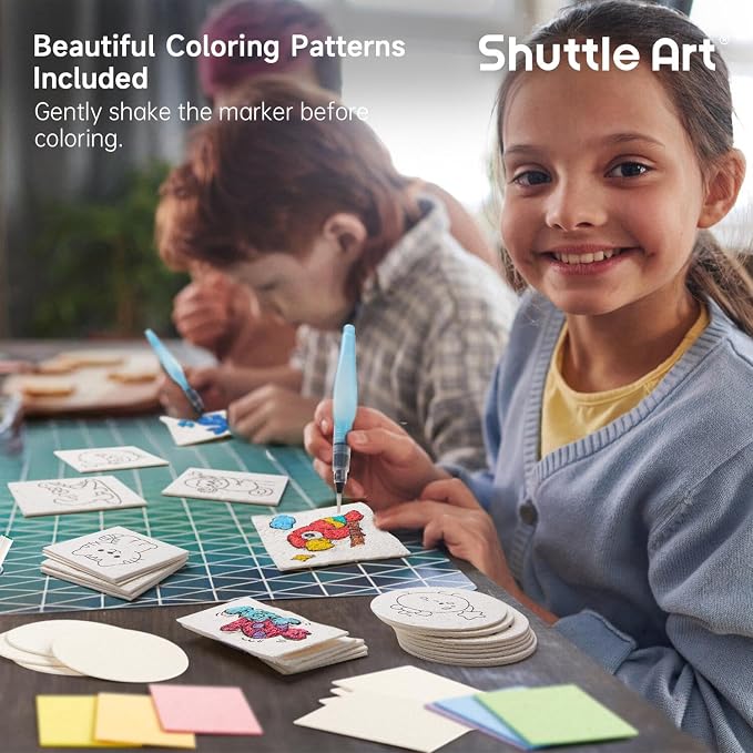 Shuttle Art 68 Pcs Magic Foam Texture Painting Refill Paper Kit