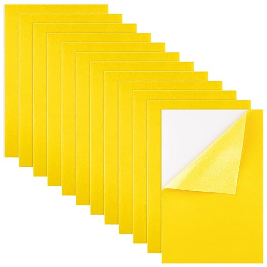 Morcheiong 12 Pcs Self Adhesive Felt Sheet Soft Felt Sheets