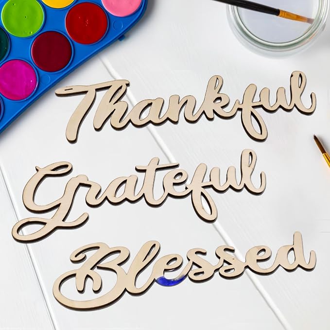 3 Pcs Thankful Grateful Blessed Wall Signs Thankful Grateful Blessed Signs