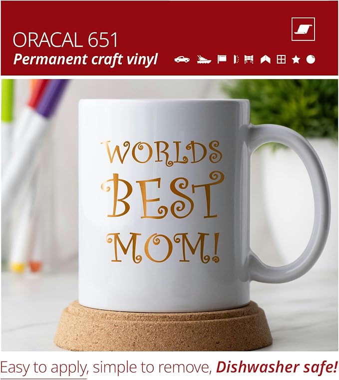 ORACAL 651 Gloss Metallic Copper Permanent Vinyl Tape Roll – Premium Adhesive
