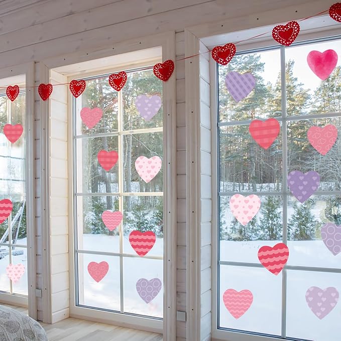 90 Pieces Heart Cutouts Paper Hearts Heart Shape Cards 5.5 Inches Large
