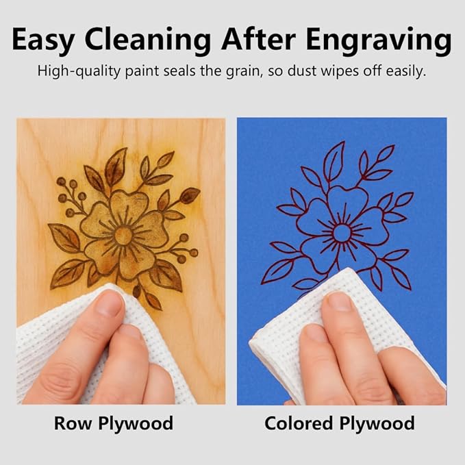 4 Pack Pre-Painted Colored Plywood Sheets, DIY Crafts, Models Making
