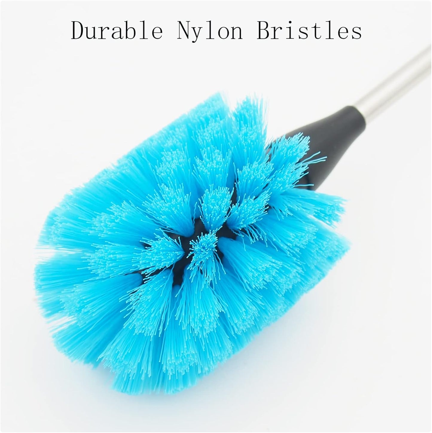 Bottle Brush, Bendable Long Handle Cleaner Brushes for Cleaning Neck Bottles, Baby Bottles, Water Bottles, Tumblers, Flask, Bird Feeder, Vase and Home Kitchen Sink Cleaning Brush (Blue and Black)