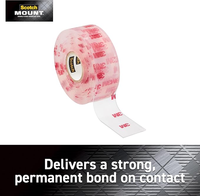 Scotch Double Sided Tape, 1 Roll Adhesive Tape, 1 in x 125 in, Holds Up to 15