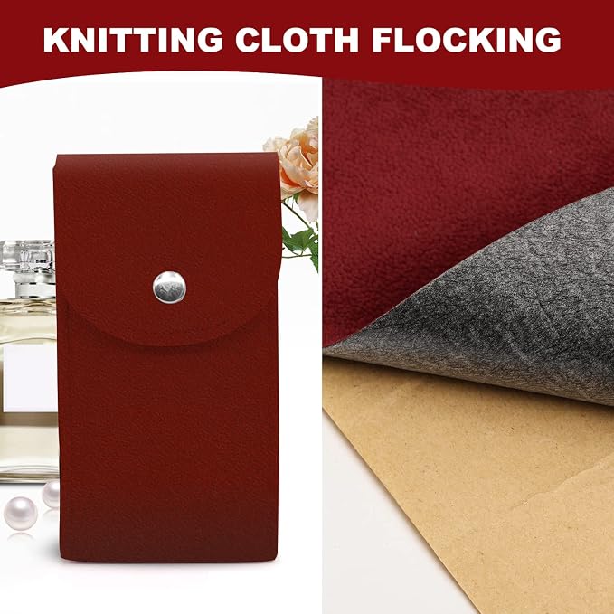 Removable Velvet Flock Self Adhesive Felt Fabric Liner Dark Red Velvet Drawer