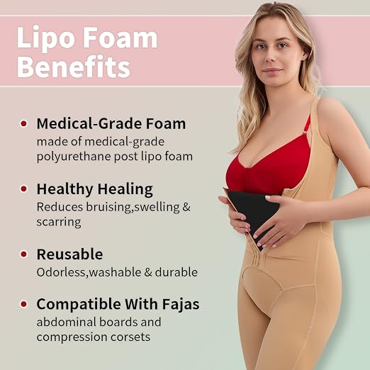 5 Pack Lipo Foam Pads, Tummy Tuck, Flattening Abdominal Compression Garments