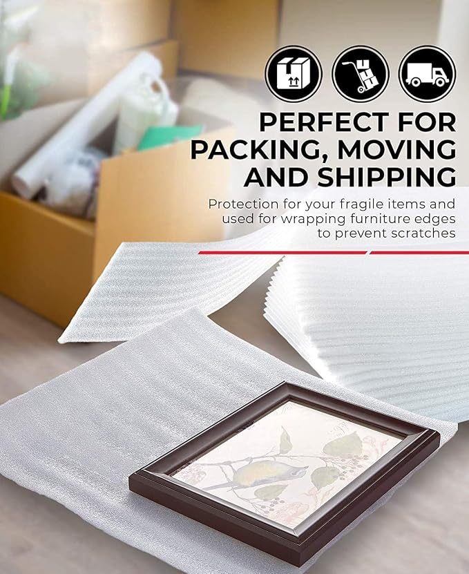 25 Pack Foam Sheets 12 x 16 Inches, Moving Supplies