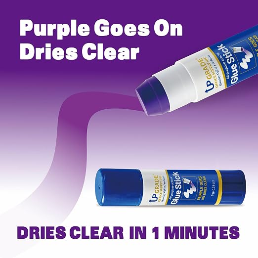 Upgrade Office Supply Glue Sticks, Washable Non Toxic,