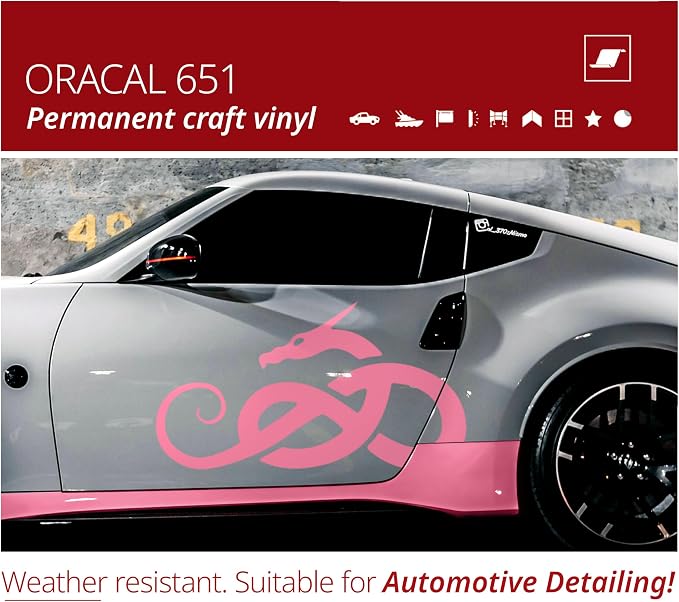 ORACAL 651 Gloss Soft Pink Permanent Vinyl Tape Roll – Premium Adhesive Film