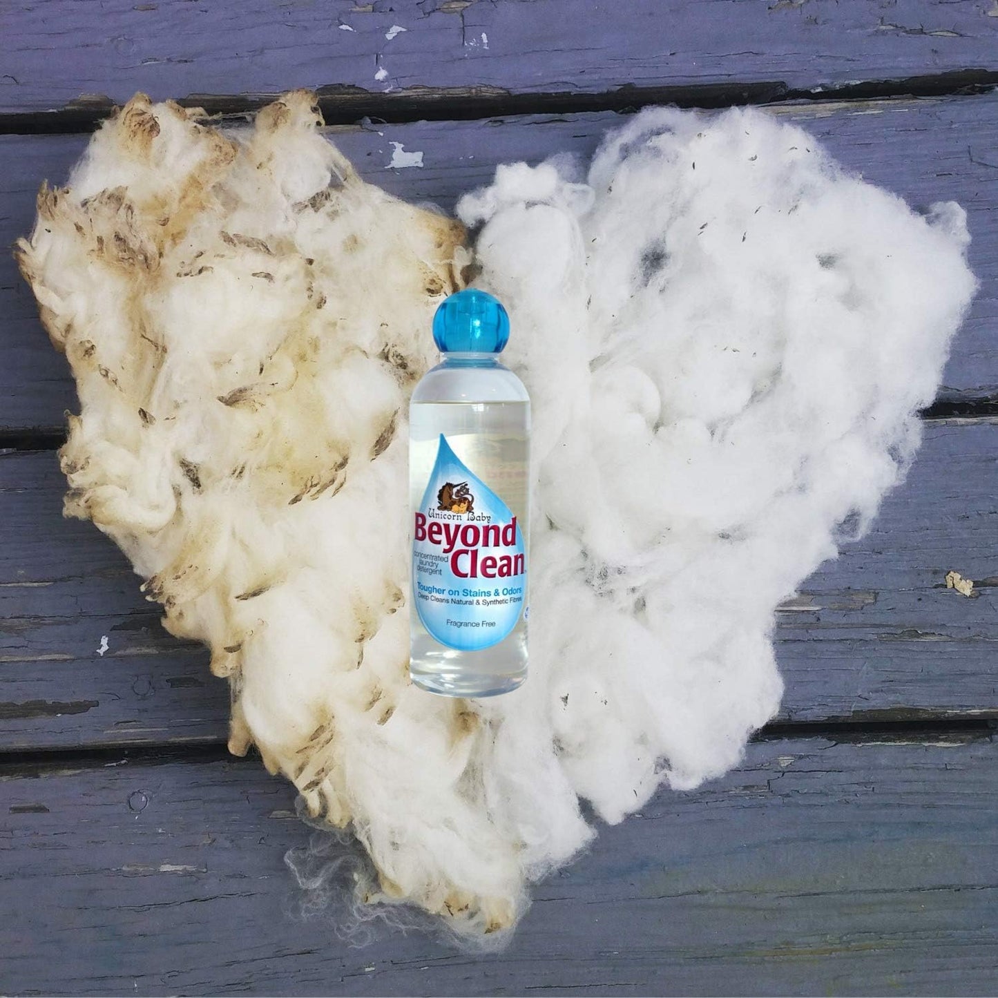 Unicorn Baby Beyond Clean 16OZ. Baby Safe Detergent. Deep Scour Cleaning on Woolies, Cloth Diapers, and Any Raw Type of Fiber. Fragrance Free.