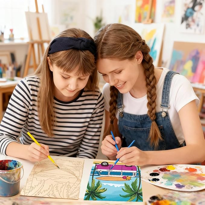 15 Pcs Unfinished Wood Crafts to Paint