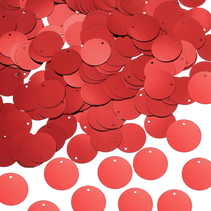 MECCANIXITY 700 Pcs Flat Round Sequins 15mm/0.6 Inch Loose Paillettes Craft
