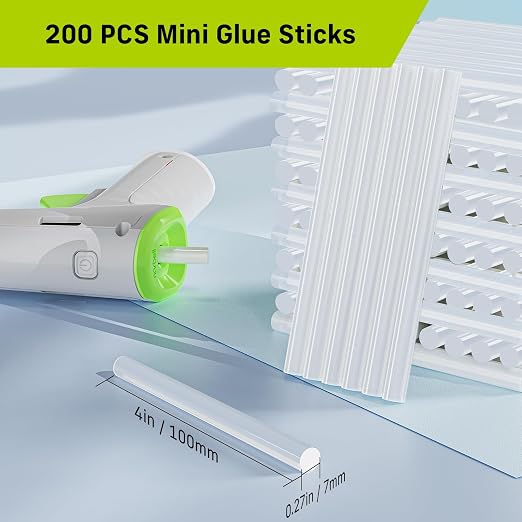 Narbell Mini Hot Glue Sticks, 0.27" Diameter and 4" Long Hot Melt Glue Sticks