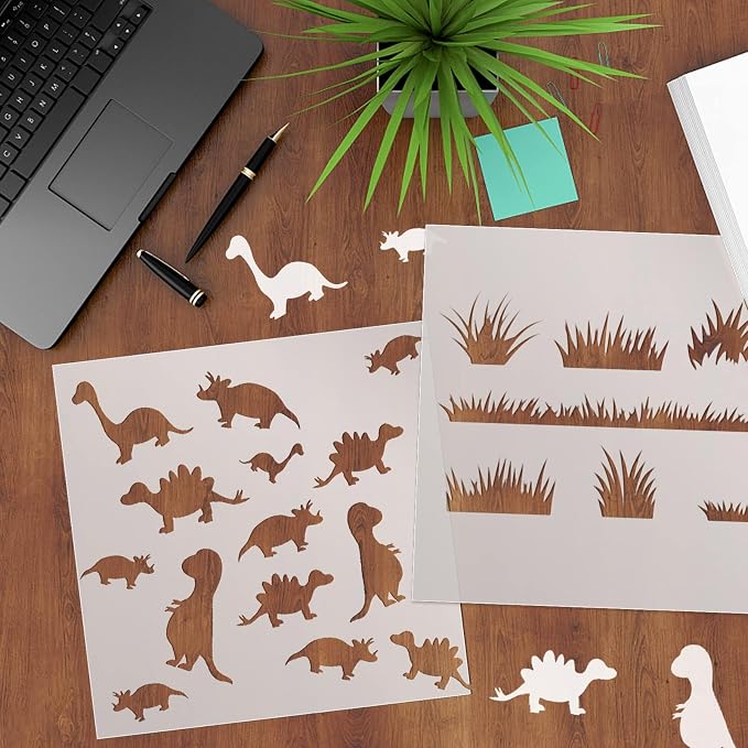 FSWCCK 25 Pcs 10mil 12 x 12 Inch Milky Translucent PET Blank Stencil Sheets