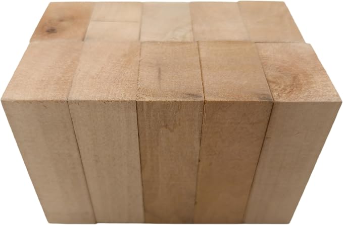 10PCS Basswood Carving Blocks, Whittling Wood Carving Kit, Unfinished Wooden