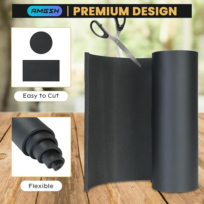1/2" Thick X 17" Wide X 60" Long Closed-Cell Foam Neoprene Padding,