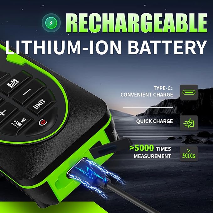 Mini Green Laser Distance Meter 262Ft – Rechargeable Digital Measuring Tool