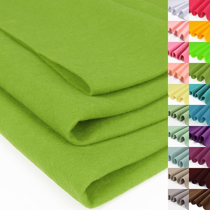 XSEINO Soft Felt Fabric, Large Single Piece, 36x108 Inch, 1.4mm Thick Apple