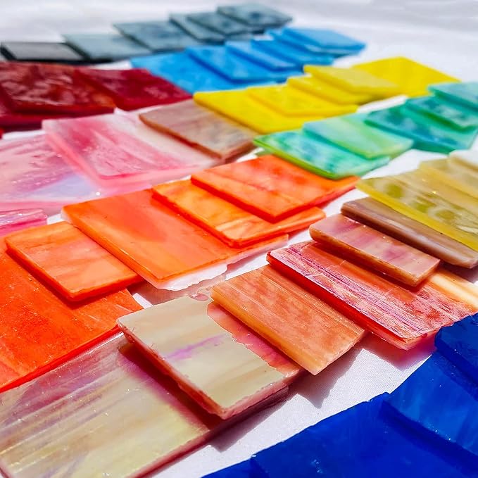 Mosaic Tiles Stained Glass Scraps Sheets