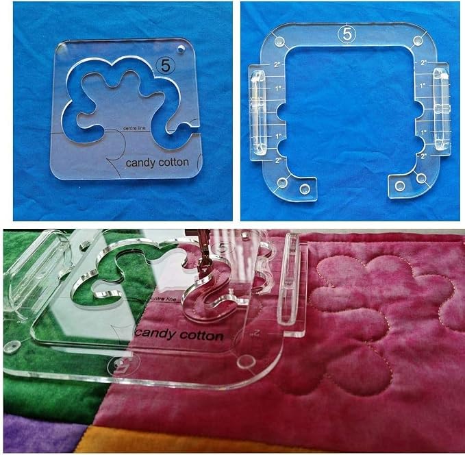 4PCS Free Motion Quilting Template Series 5