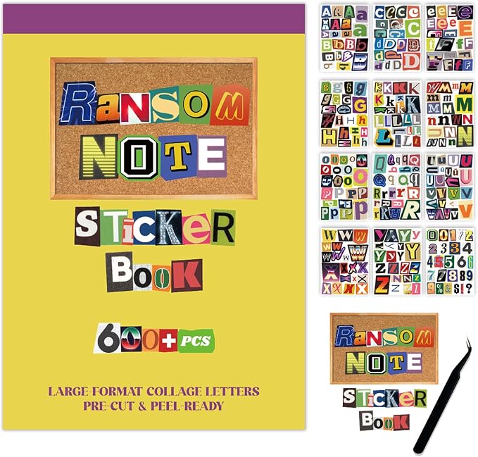 Retro Alphabet Letter Stickers Book