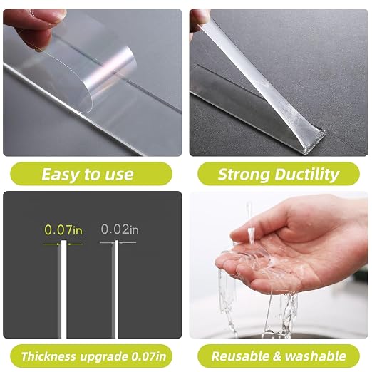 Aylaa Double Sided Tape Heavy Duty, 1.18"x120" Nano Double Sided Adhesive Tape