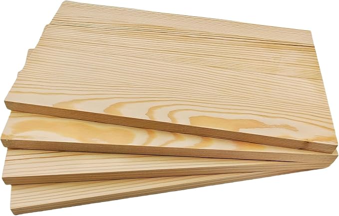 4PCS Rectangle Wood Boards Unfinished Wood Blocks