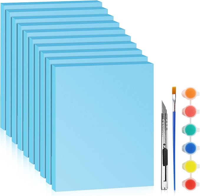 LuckyFoam Blue 10 Pack 15x12x0.79 inch Foam Sheets 0.79 Inch Thick |