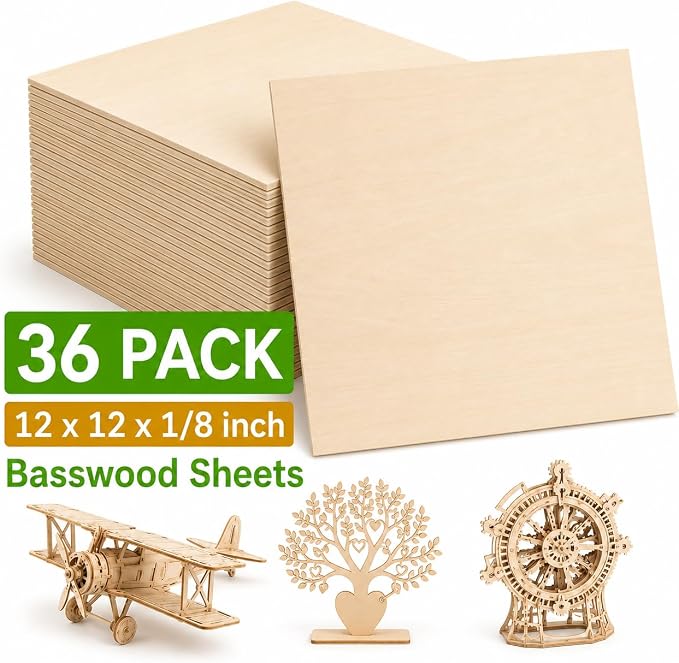 3mm Basswood Sheets 1/8 Inch