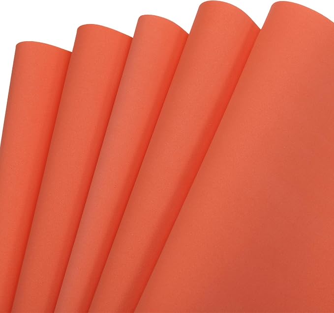 MECCANIXITY EVA Foam Sheets Orange Red 19.7 Inch x 19.7 Inch 1mm Thick Crafts