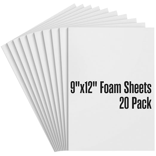 Foam Sheets for Crafts, EVA Foam, EVA Craft Sheets, 20 Pack, 9 x 12 Inch |