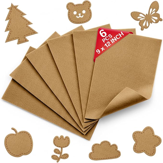 Tan Soft Felt Sheets for Crafts, 1.6mm Thick, Kids' Crafts, DIY Projects