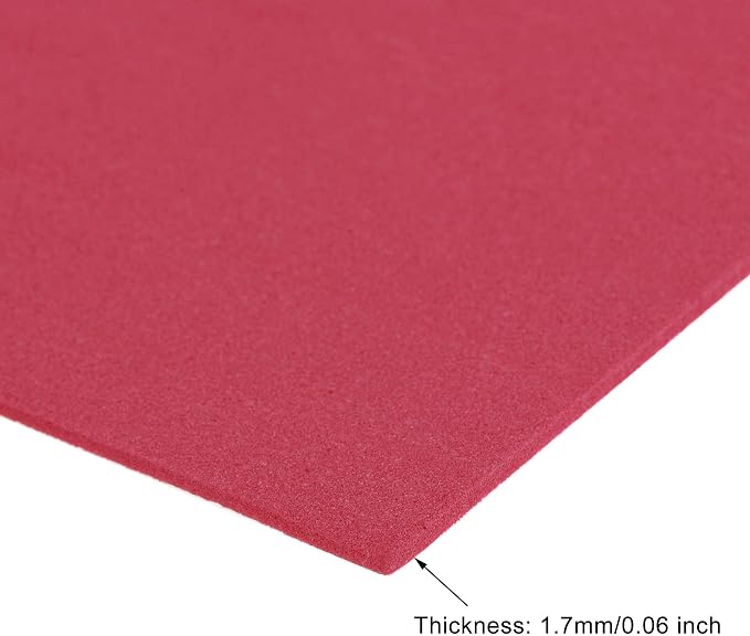 uxcell Dark Red EVA Foam Sheets 11 x 8 inch 1.7mm Thickness