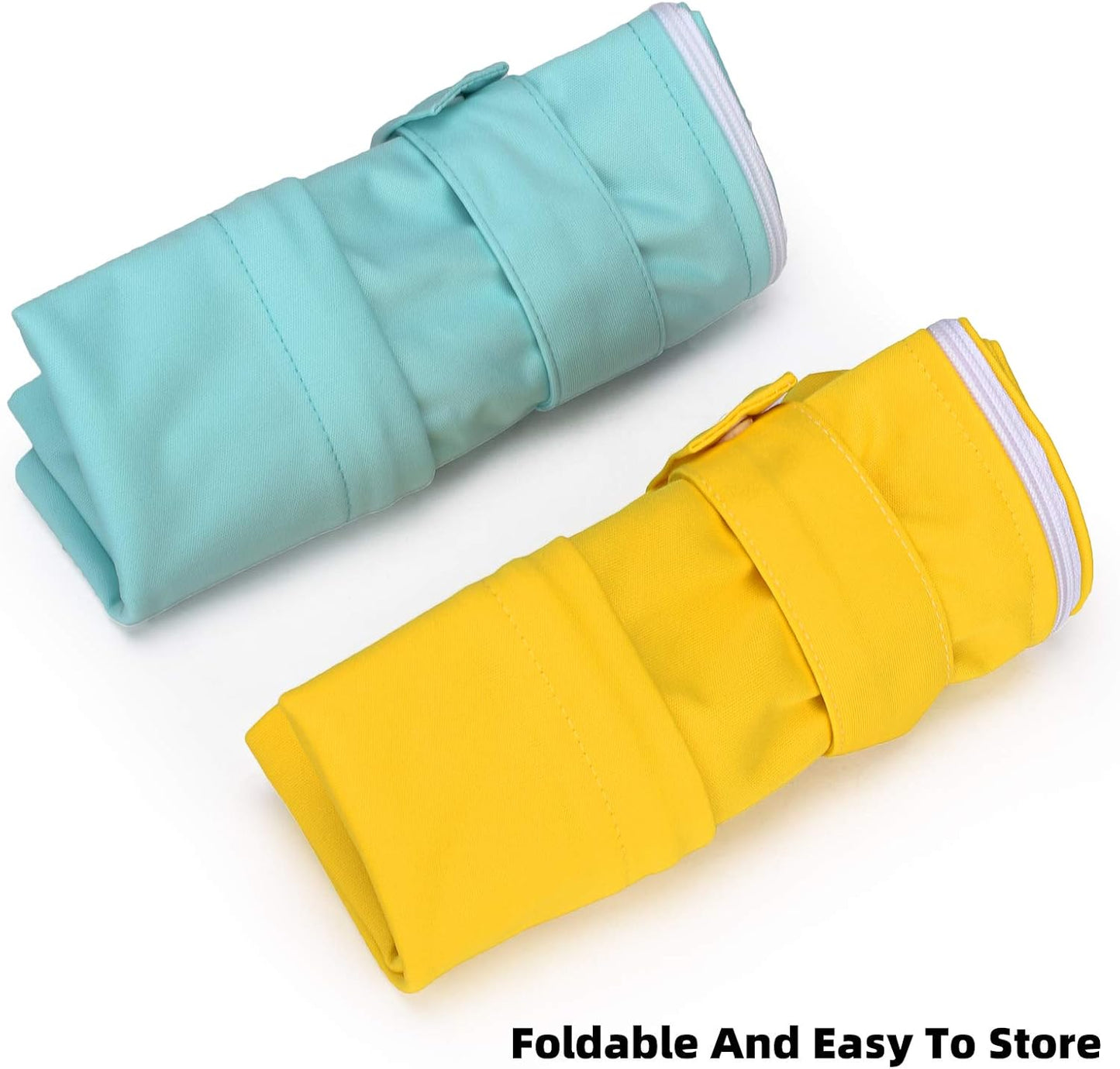 2pcs Cloth Diaper Wet Dry Bags Waterproof Reusable with Two Zippered Pockets Stroller Travel Beach Pool Daycare Soiled Baby Items Yoga Gym Bag for Swimsuits or Wet Clothes-11 x 14"