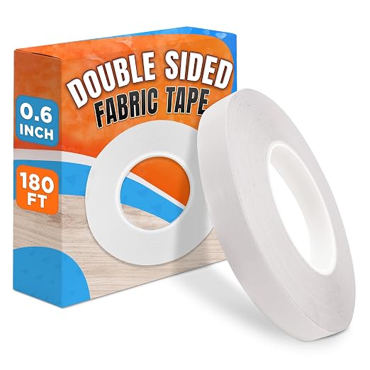Basting Tape for Sewing 0.6 In x 60 Yd – Transparent Thin Acrylic Double Sided