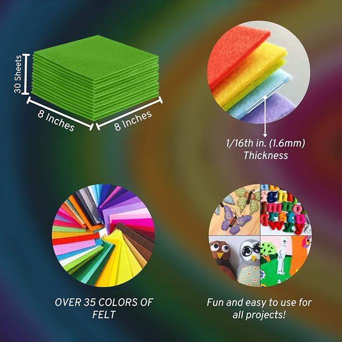 FabricLA Acrylic Felt Sheets for Crafts