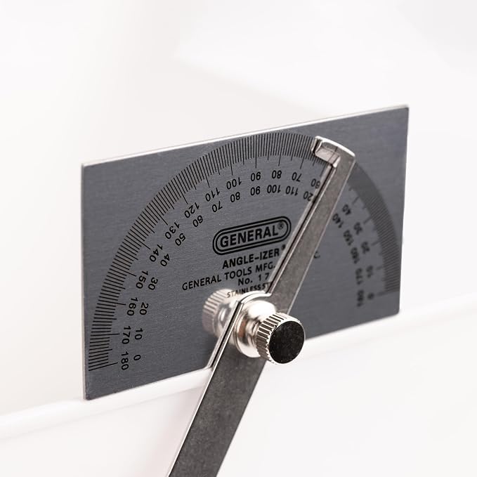General Tools Angle Protractor #17 Stainless Steel Square Head