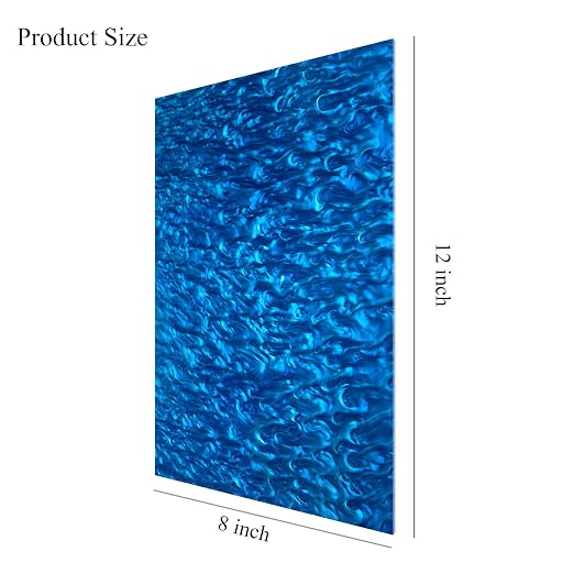 TOEPODO Pearlescent Ripple Cast Acrylic Sheets 1/8inch Thick Marble Acrylic